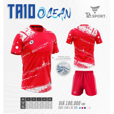 ÁO BÓNG ĐÁ KHÔNG LOGO TA10 OCEAN 